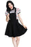 Hell Bunny Dakota Pinafore in Black Denim