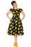 Collectif Demira Swing Dress in Polkadot Lemon Print