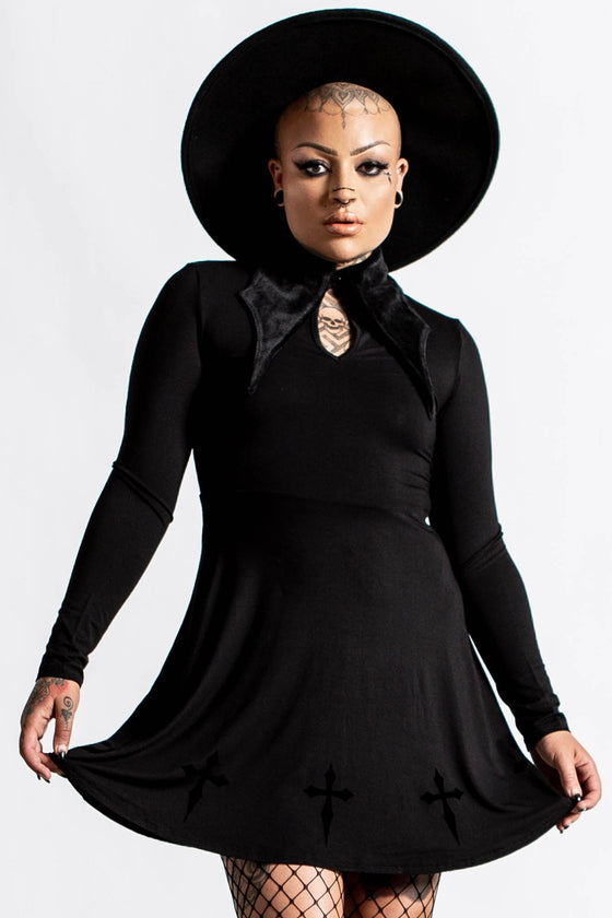 Killstar Elissabat Collared Dress