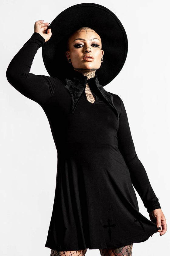 Killstar Elissabat Collared Dress