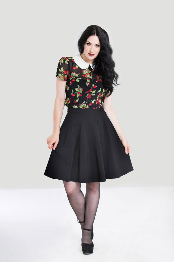 Hell Bunny Greta Skater Skirt in Black