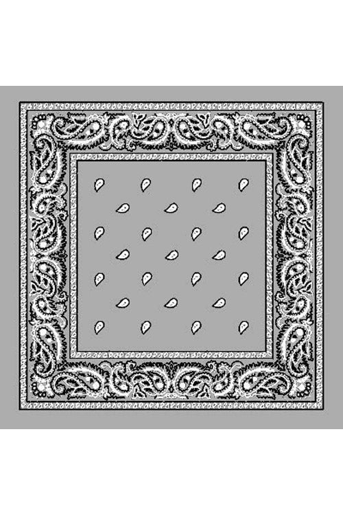 Kitty Deluxe Cotton Bandana in Grey Paisley