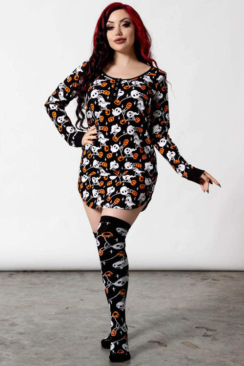 Killstar Haunted Pumpkin Sleep Dress Nightie Ghosts