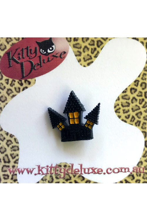 Kitty Deluxe Broochlette Mini Brooch in Haunted House