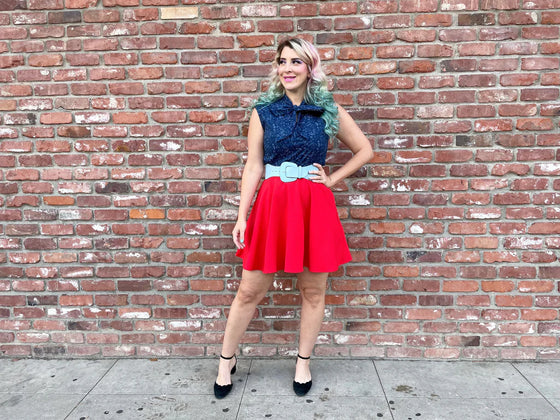 Retrolicious Bow Top in STEM Print