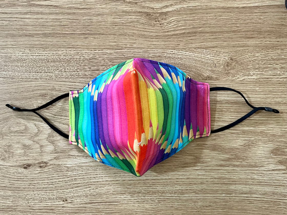 Kitty Deluxe Face Mask - Basic - Rainbow Pencils