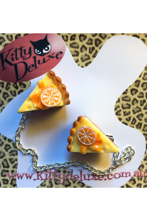 Kitty Deluxe Cardigan Clips in "I Like Pie" Design