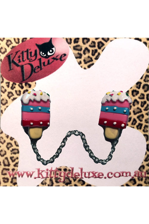 Kitty Deluxe Cardigan Clips in Ice Cream Popsicle Design