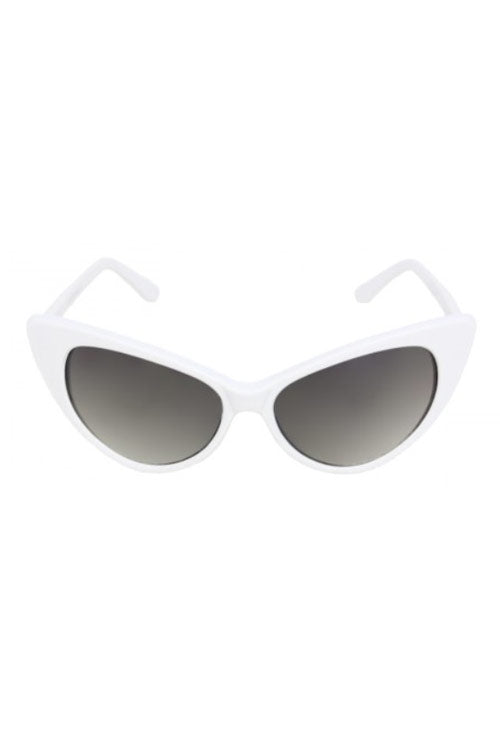 Kiss Eyewear Felicity Classic Retro Frame Cat's Eye Sunglasses in White