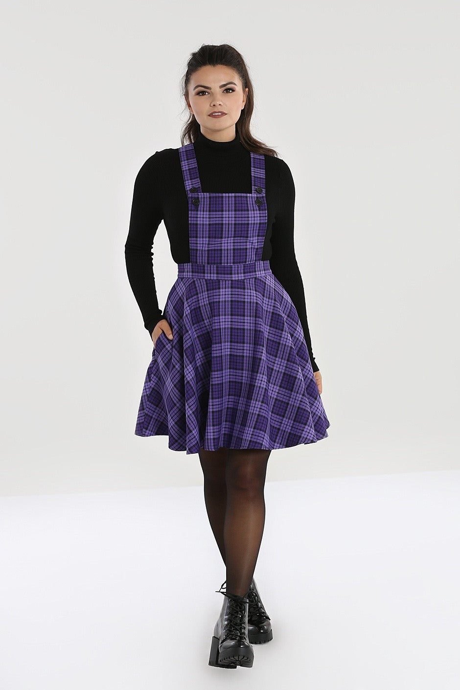 Hell Bunny Kennedy Pinafore Knee Swing Dress – Kitty Deluxe