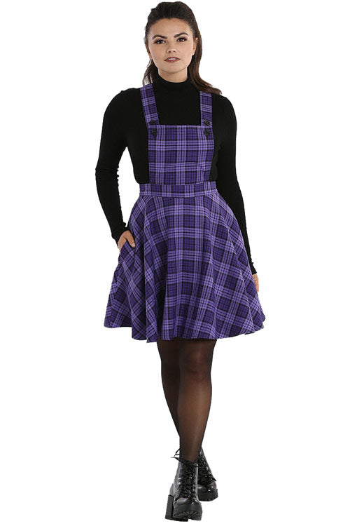 hell bunny purple crow dress Hell Bunny Viola Mini Dress (Black)