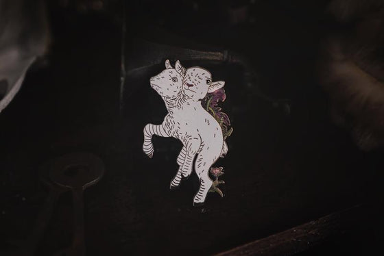 Lively Ghosts Kindred in White Enamel Pin