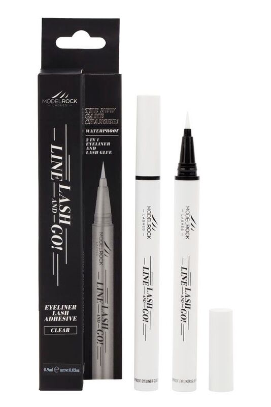 Model Rock LINE-LASH-GO! 2 in 1 Adhesive Eyeliner Glue Pen in Clear