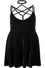 Killstar Magica Dress in Black Velvet with Harness Detailing