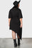 Killstar Maple Asymmetric Dress with Snake Print and Mesh Feature