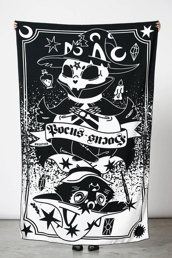 Killstar Meow-Gical Large Towel with Cat Print