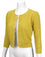 MAK Sweaters Chunky Vintage Knit Cardigan with 3/4 Sleeves in Honey