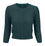 MAK Sweaters Chunky Vintage Knit Cardigan with 3/4 Sleeves in Peacock