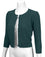 MAK Sweaters Chunky Vintage Knit Cardigan with 3/4 Sleeves in Peacock