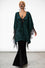 Killstar Mythic Mind Velvet Kimono in Emerald Green Festival Ready Unicorns