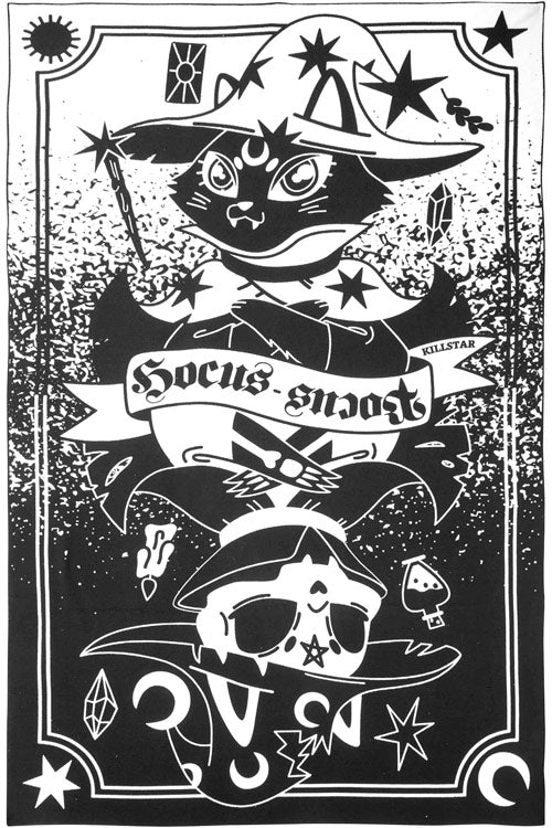 Killstar Meow-Gical Large Towel with Cat Print