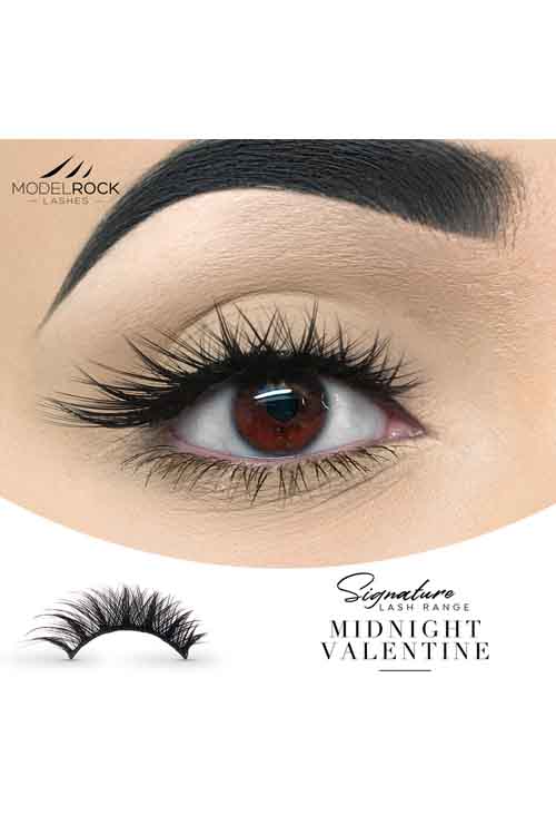 Model Rock Double Layered Lashes in Midnight Valentine