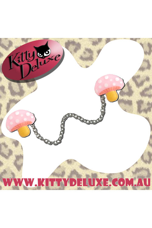 Kitty Deluxe Cardigan Clips in Murry the Mushroom