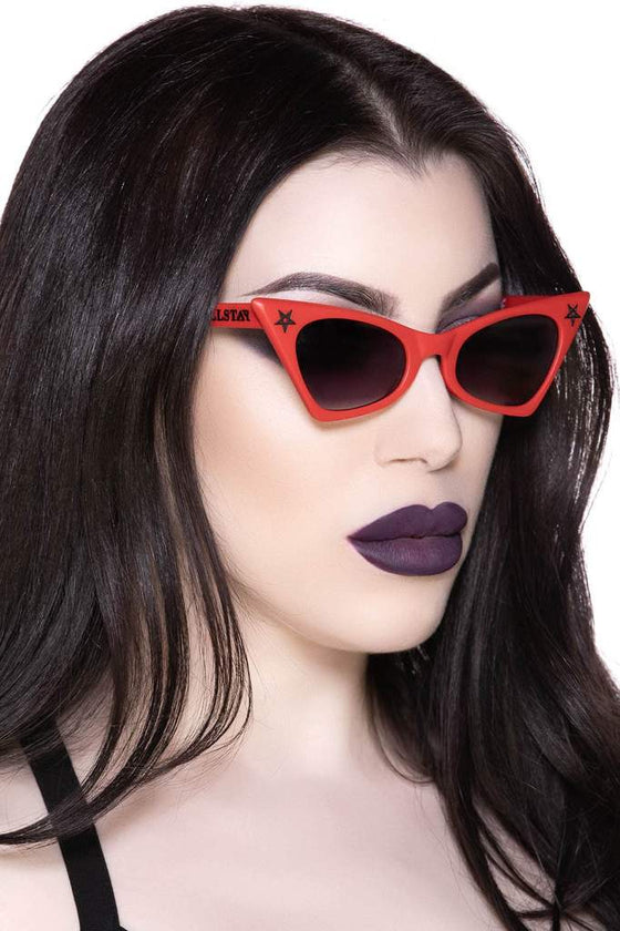 Killstar Nyte Matt Blood Red Sunglasses