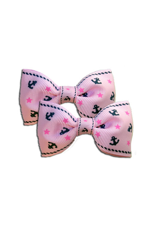Nautical Bow Pair in Pink
