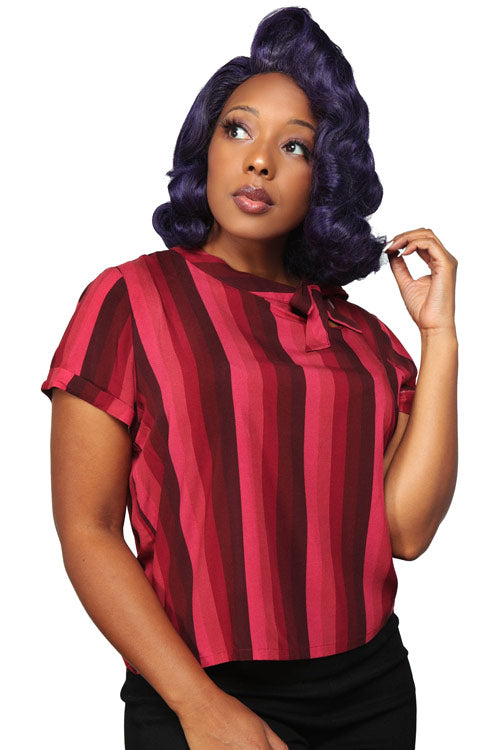 Collectif Nicola Top in Midnight Stripe