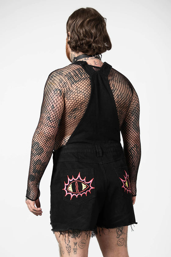 Killstar Oracle Denim Overalls with Patches