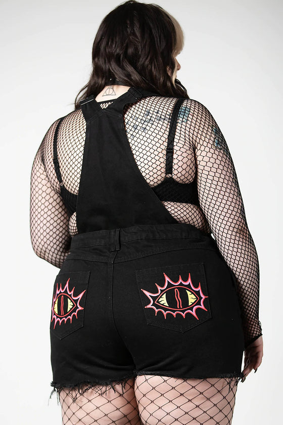 Killstar Oracle Denim Overalls with Patches