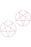 Killstar Pentagram Hoop Earrings in Light Pink