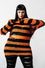 Killstar Pumpkin Punk Knit Sweater Black and Orange