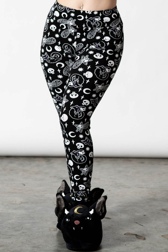 Killstar Purr Off Lounge Leggings Cat Print!