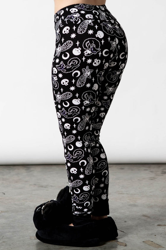 Killstar Purr Off Lounge Leggings Cat Print!