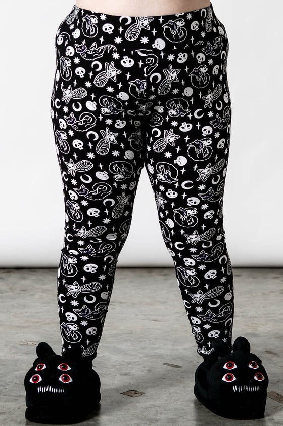 Killstar Purr Off Lounge Leggings Cat Print!