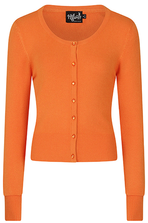 Hell Bunny Paloma Cardigan in Orange Kitty Deluxe