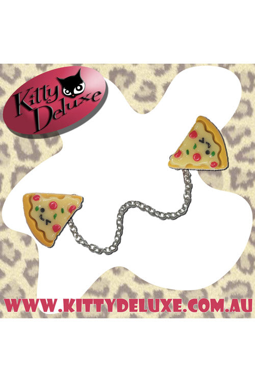 Kitty Deluxe Cardigan Clips in Paola the Pizza