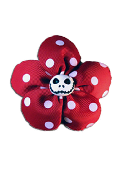 Krazy Daisy in Red with White Polka Dots