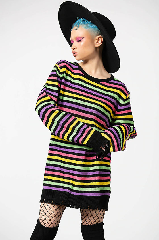 Killstar Rainbow Warrior Knit Sweater