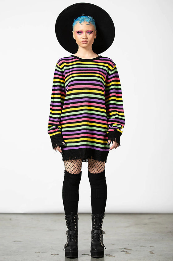 Killstar Rainbow Warrior Knit Sweater