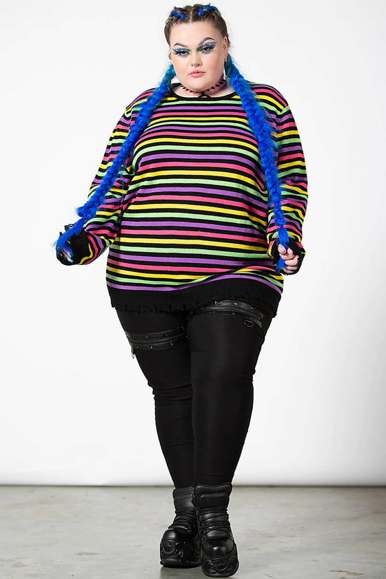 Killstar Rainbow Warrior Knit Jumper