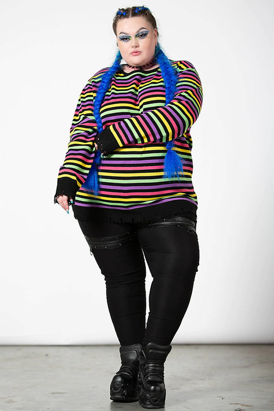 Killstar Rainbow Warrior Knit Jumper