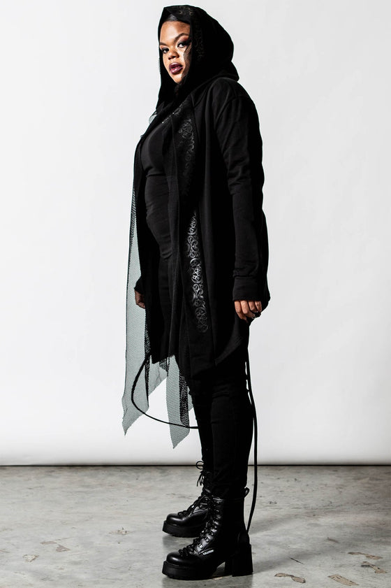 Killstar Ruination Hooded Cardigan Cloak