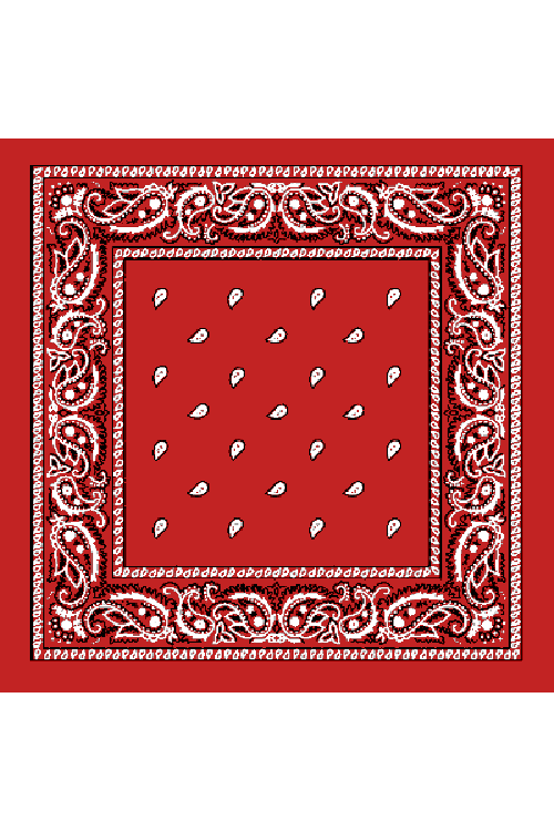 Kitty Deluxe Cotton Bandana in Red Paisley