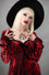 Killstar Sitri Long Sleeve Dress Red Embossed Velvet Lush