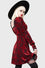 Killstar Sitri Long Sleeve Dress Red Embossed Velvet Lush