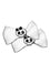 Satin Skull Bow Pair in White