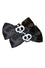 Satin Skull Bow Pair in Black